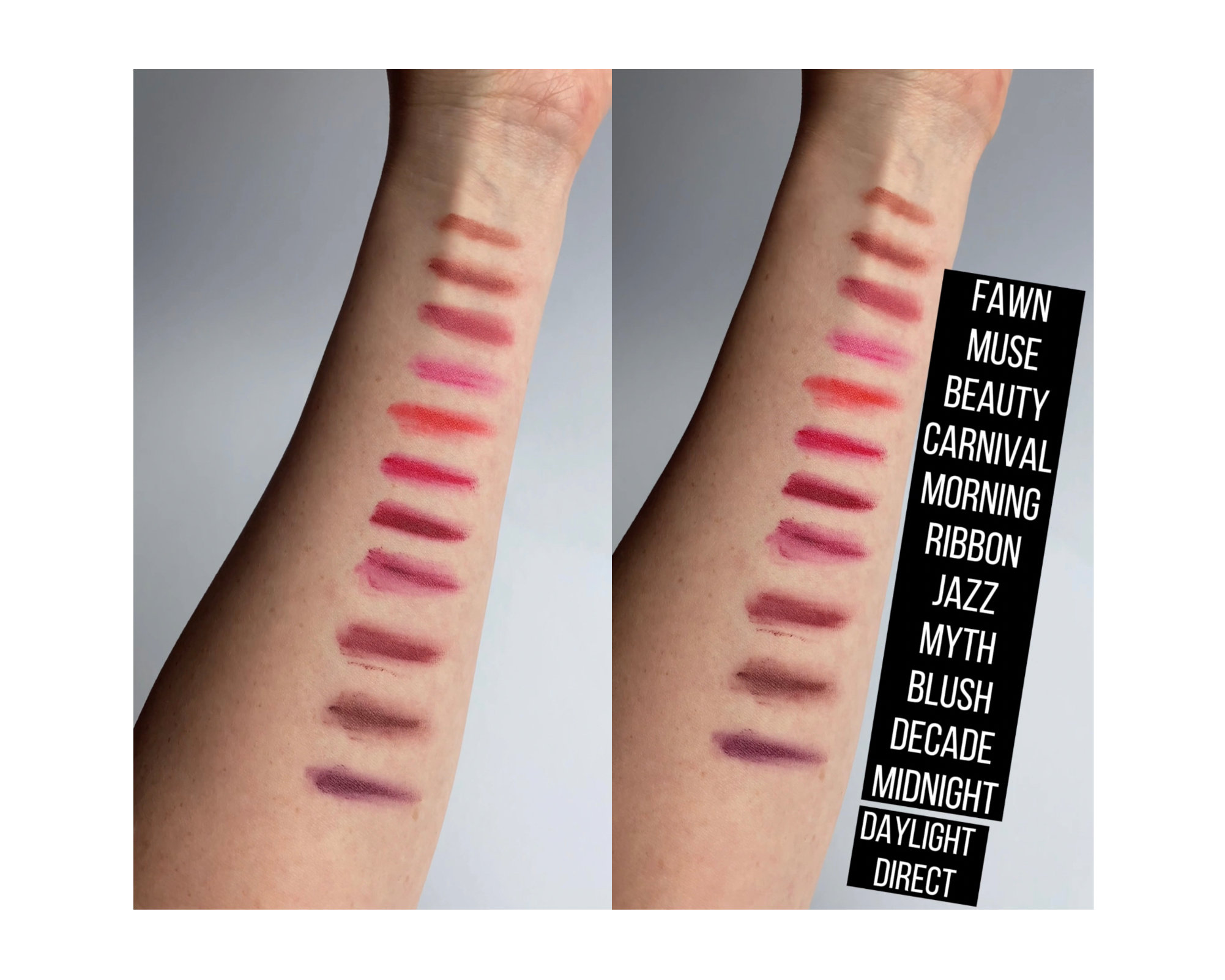 Lisa Eldridge Velvet Lipstick Swatches